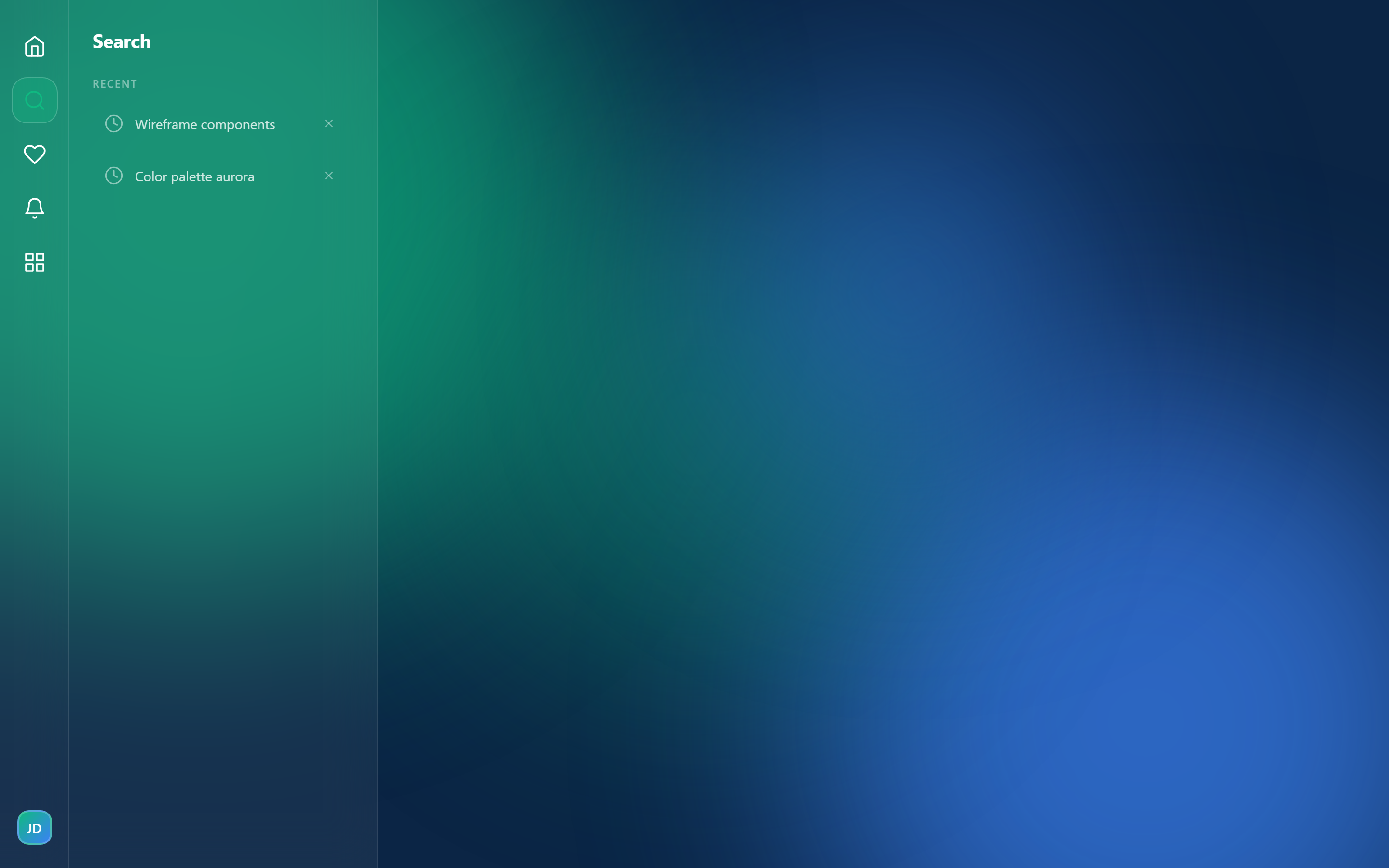 Glassmorphism Search & Filters