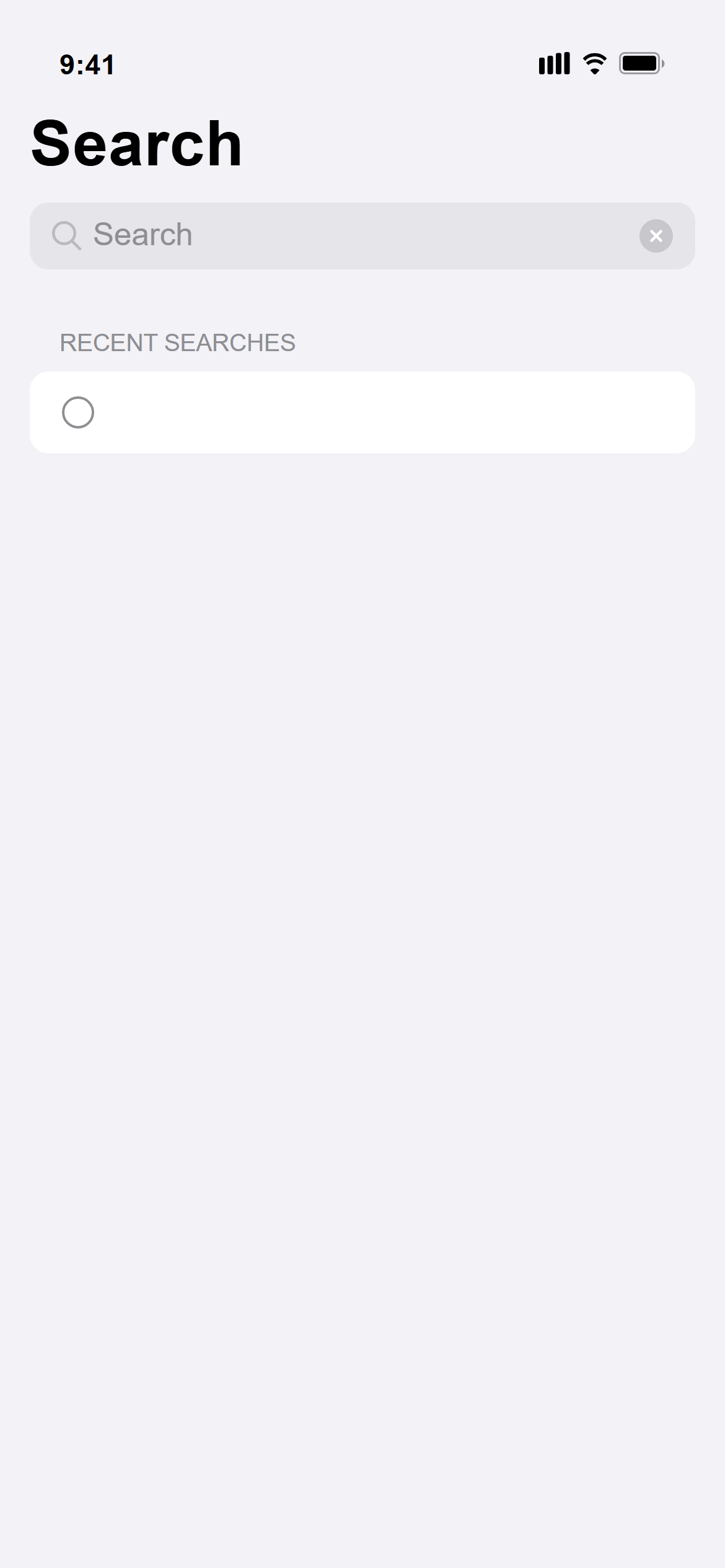 iOS Native Search & Filters