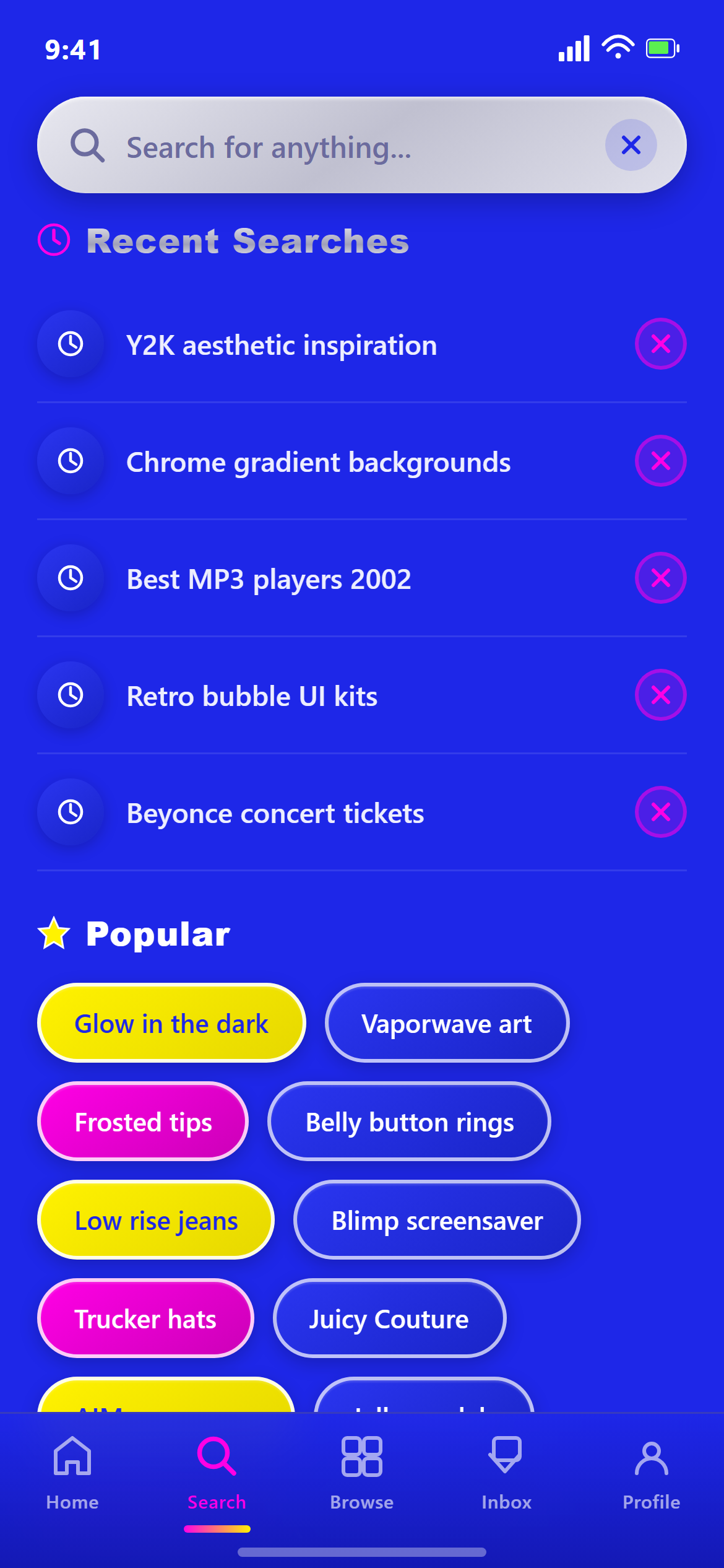 Retro Y2K Search & Filters