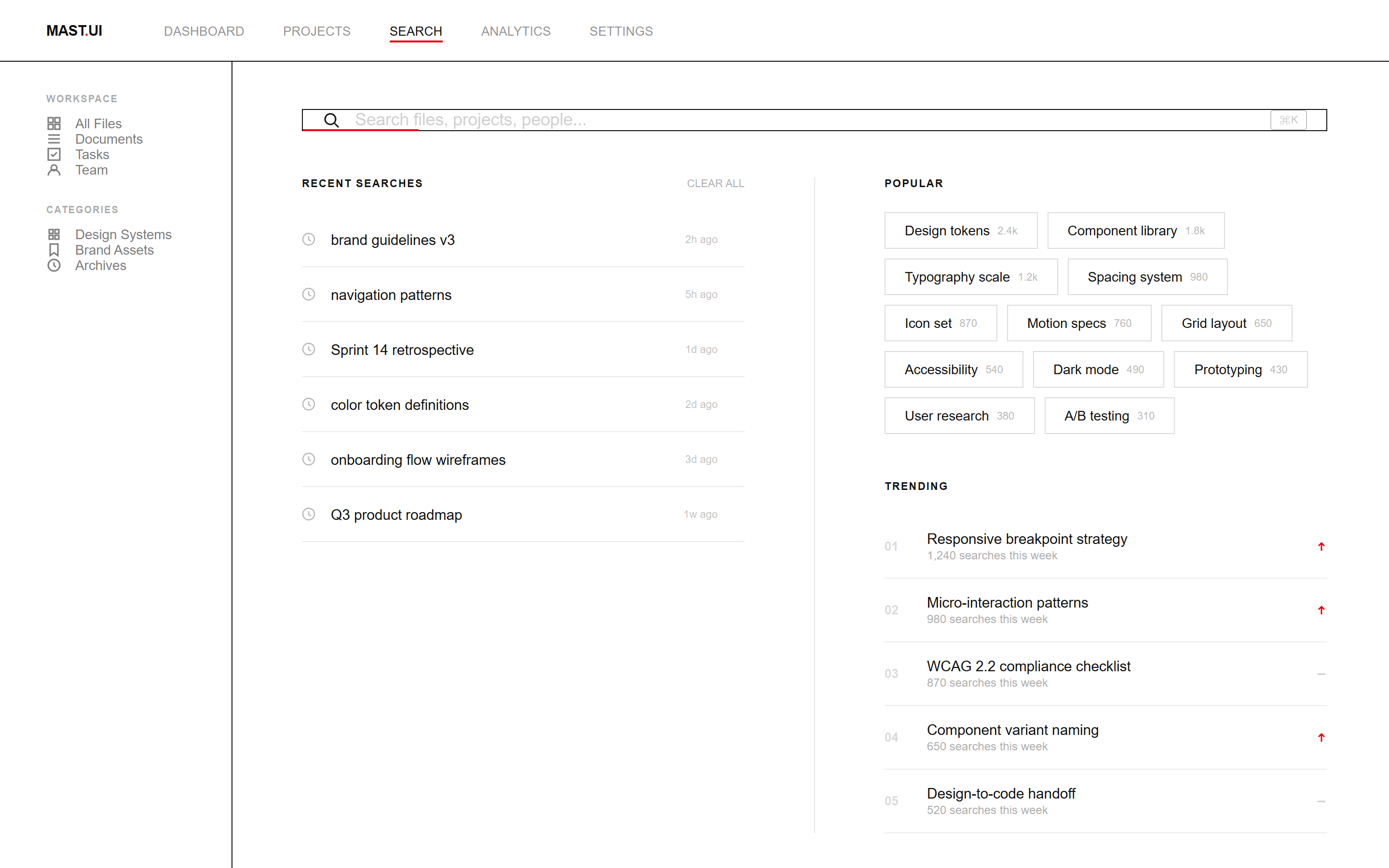 Swiss International Search & Filters