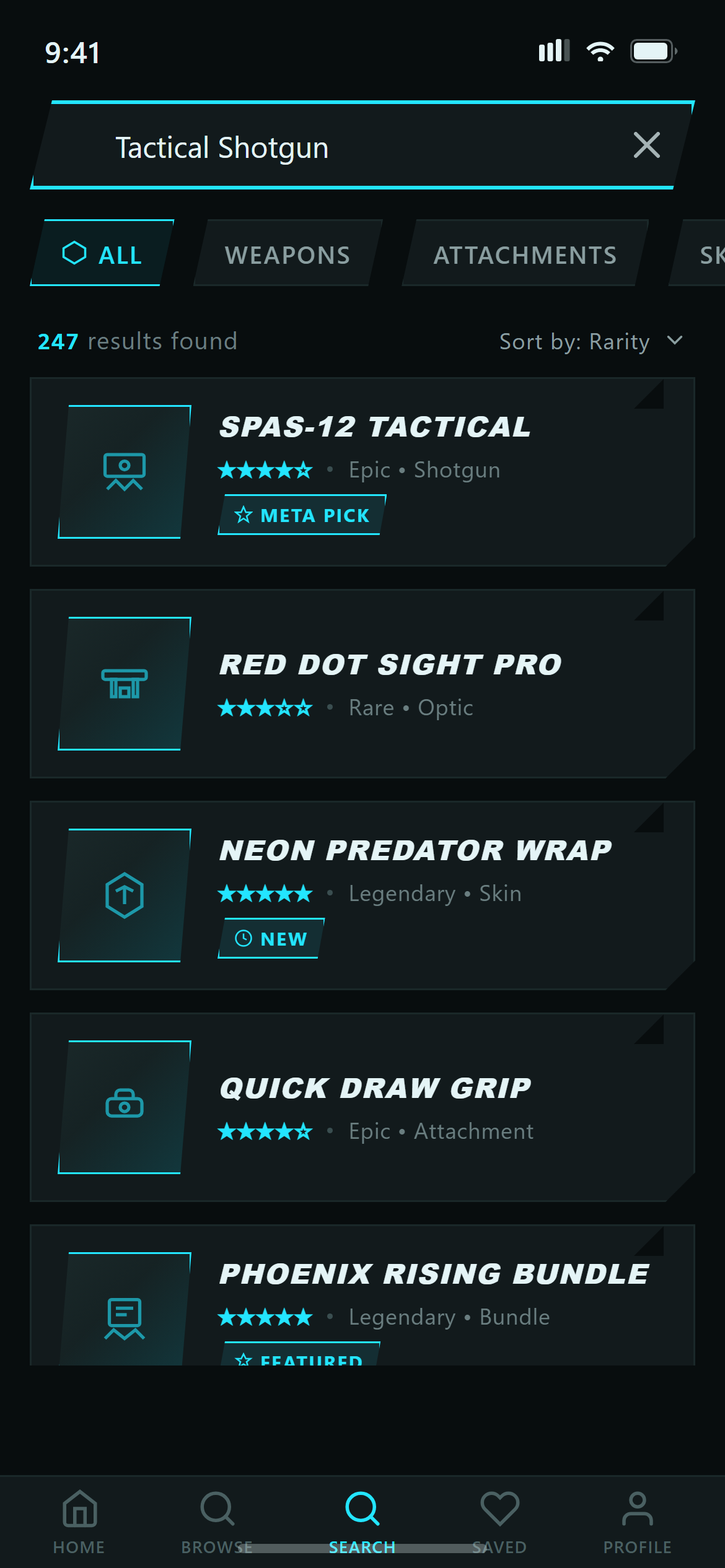 Gaming HUD Search Results