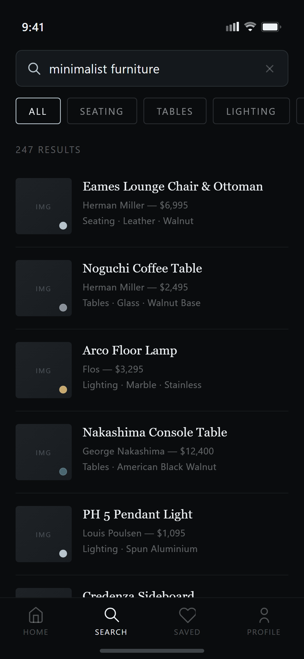 Luxury Dark Search Results