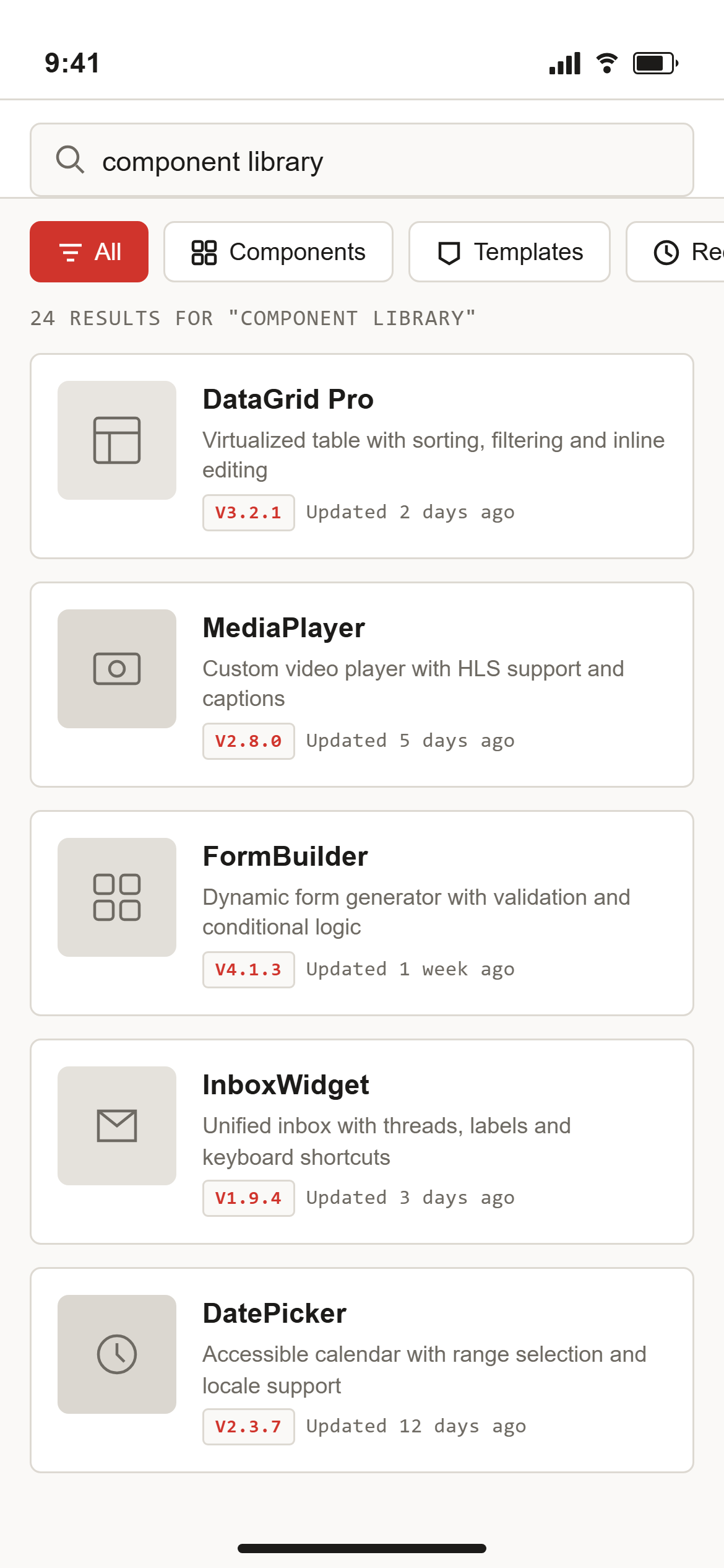 Technical Mono Search Results