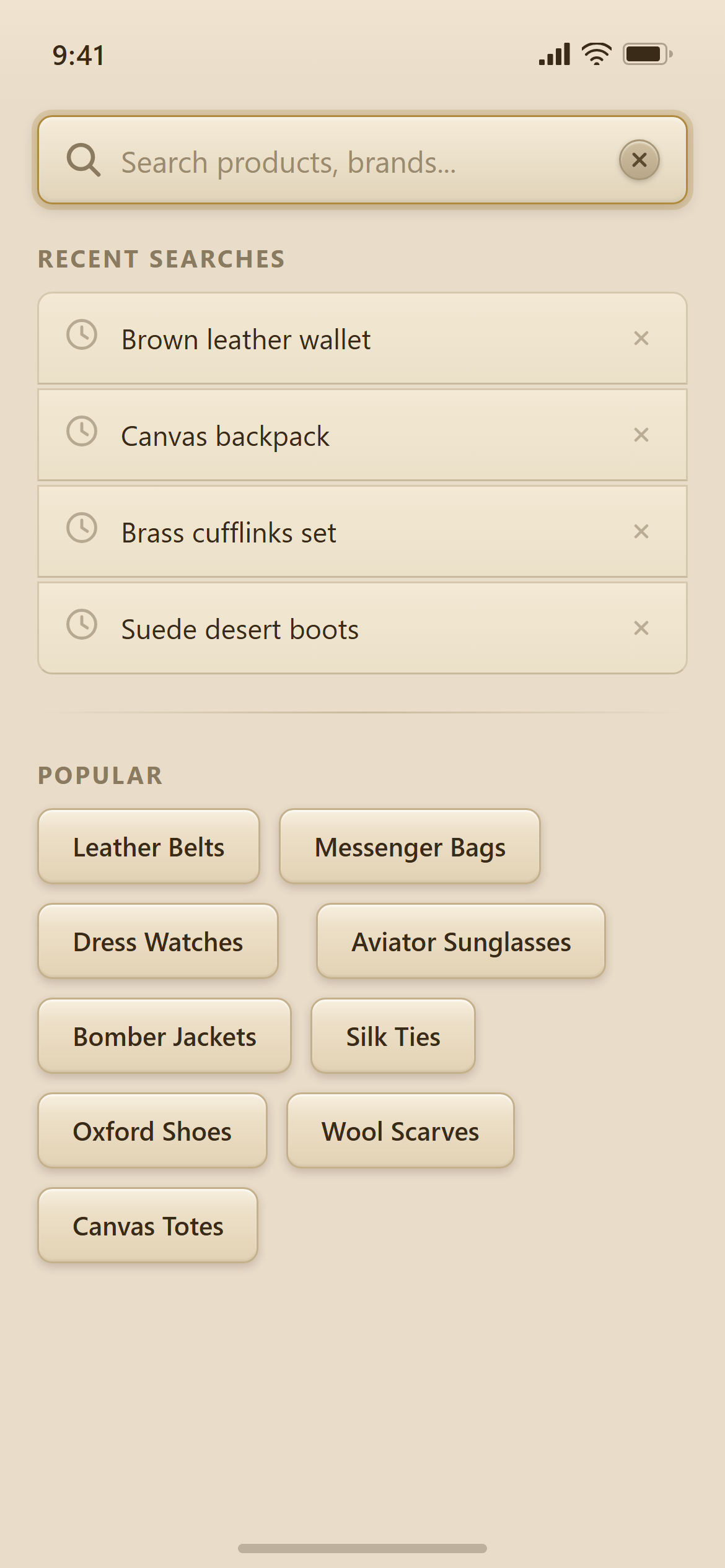 Skeuomorphic Search