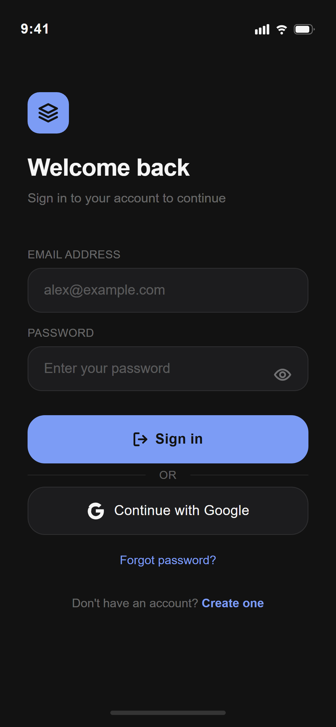 Soft Dark Login
