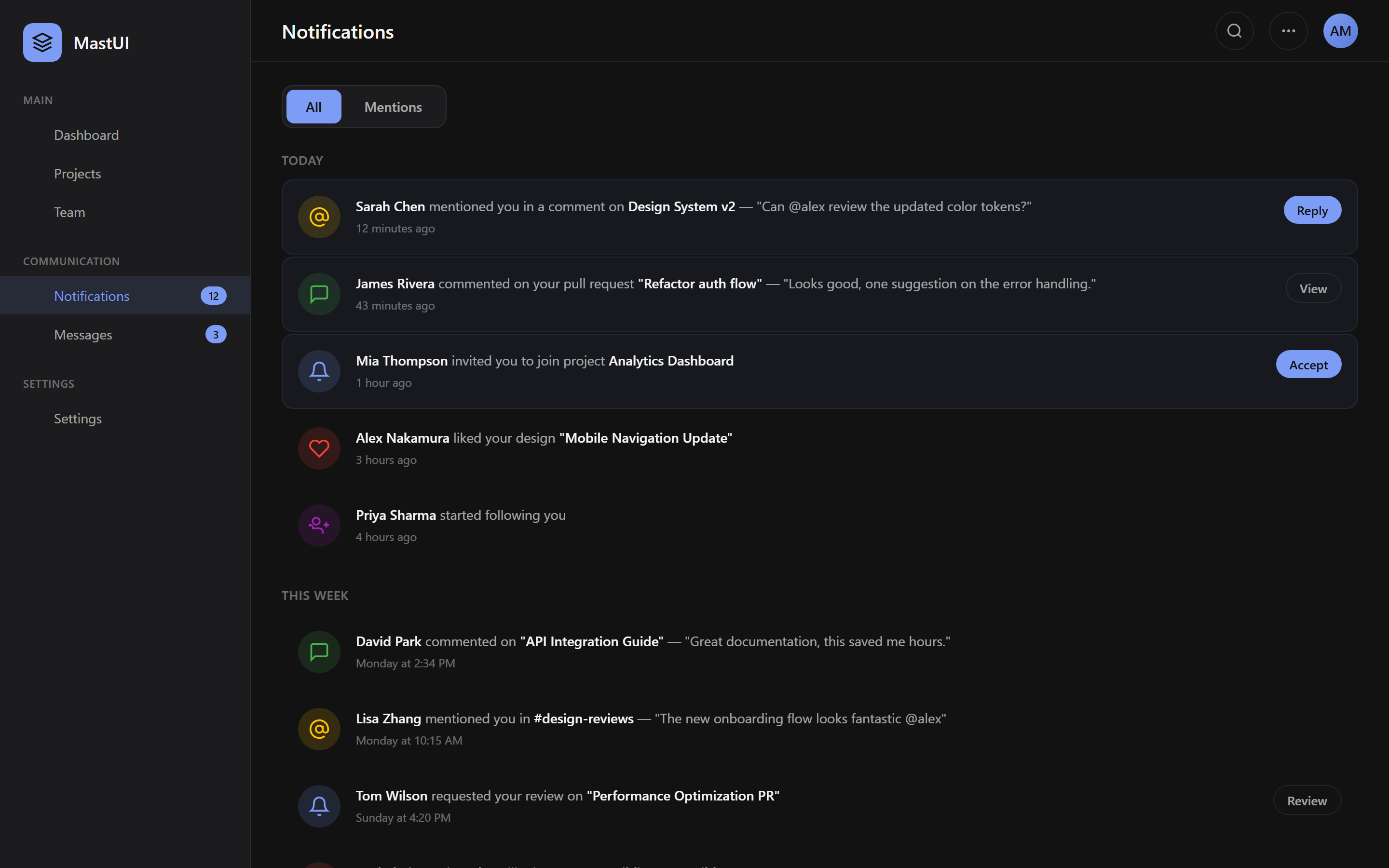 Soft Dark Notifications