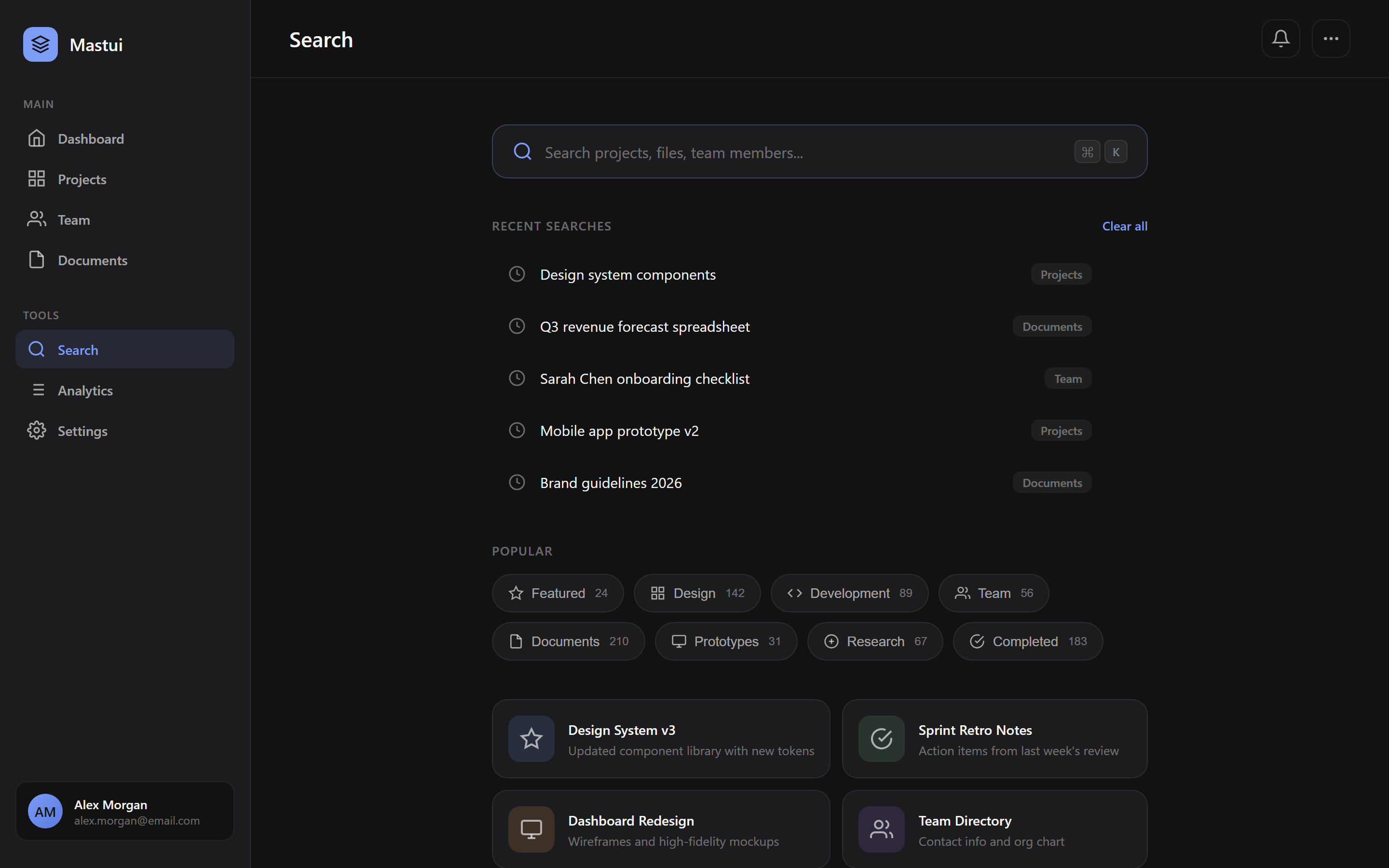 Soft Dark Search