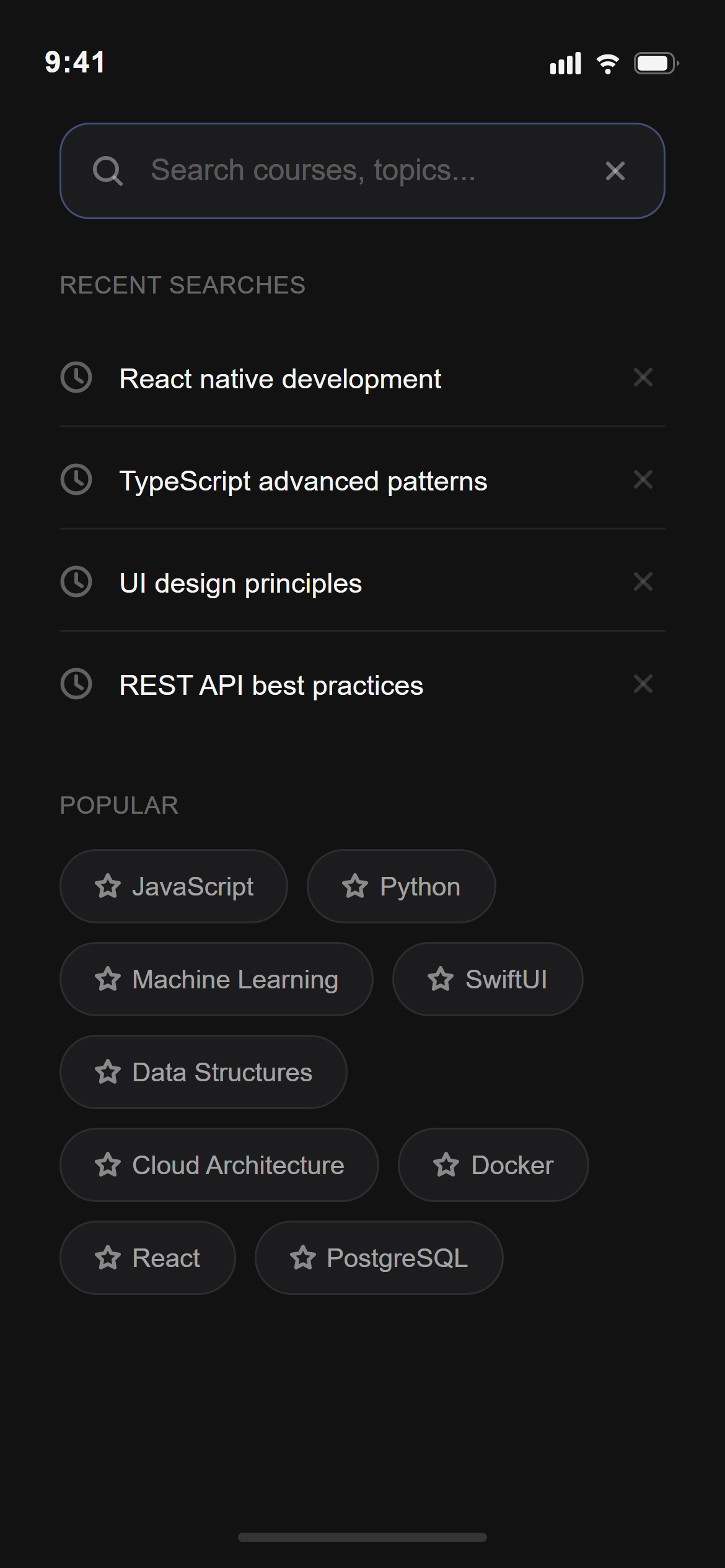 Soft Dark Search
