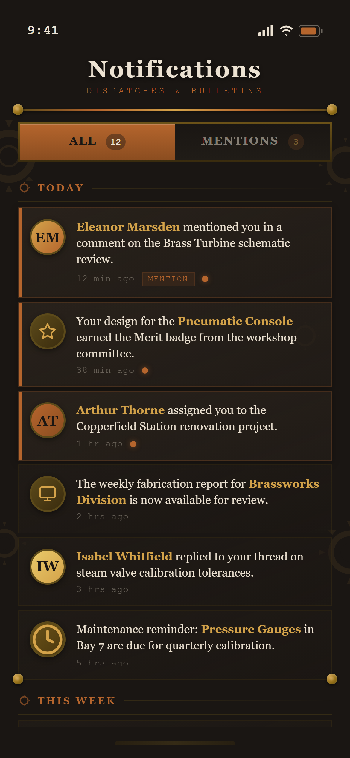 Steampunk Industrial Notifications
