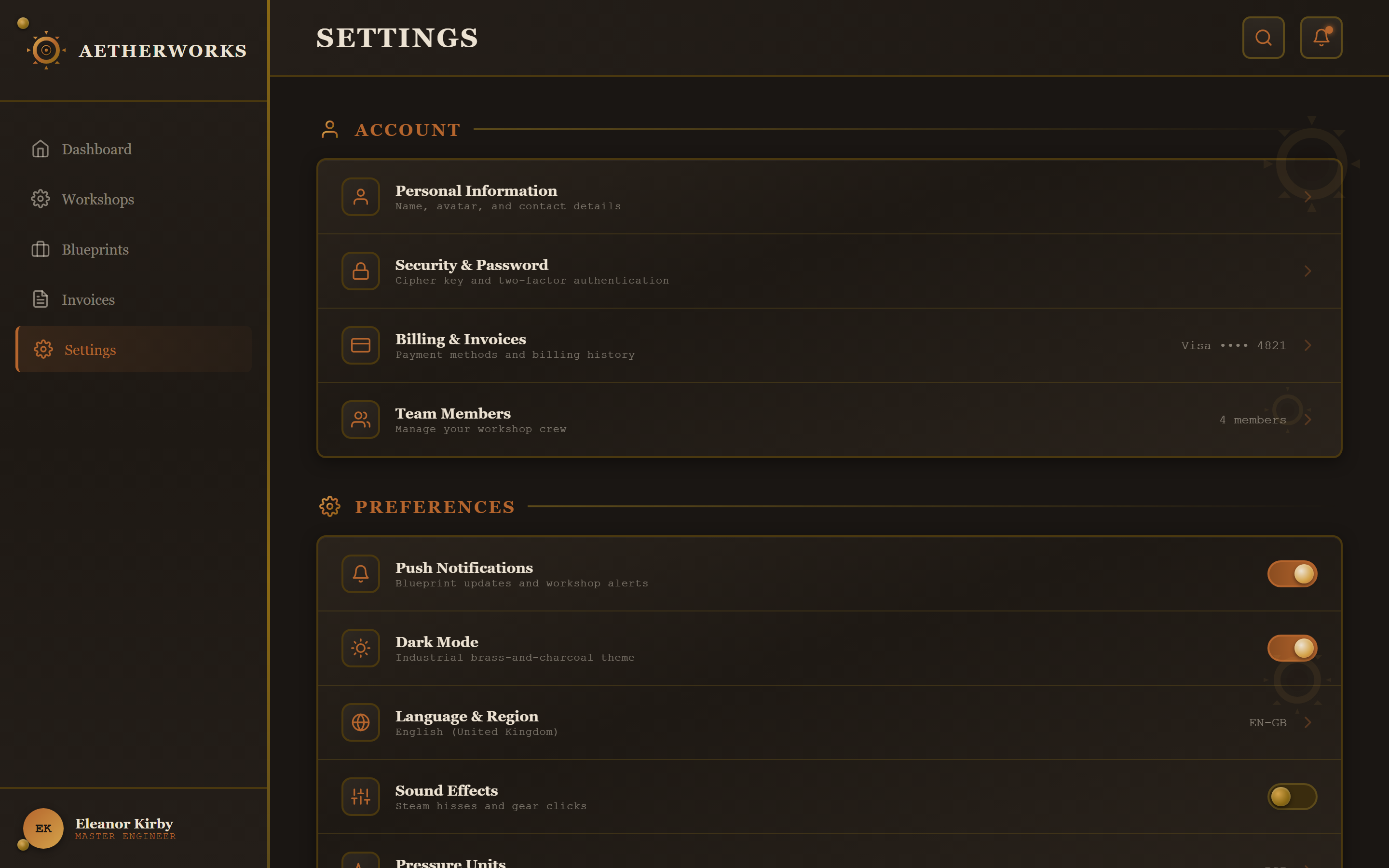 Steampunk Industrial Settings