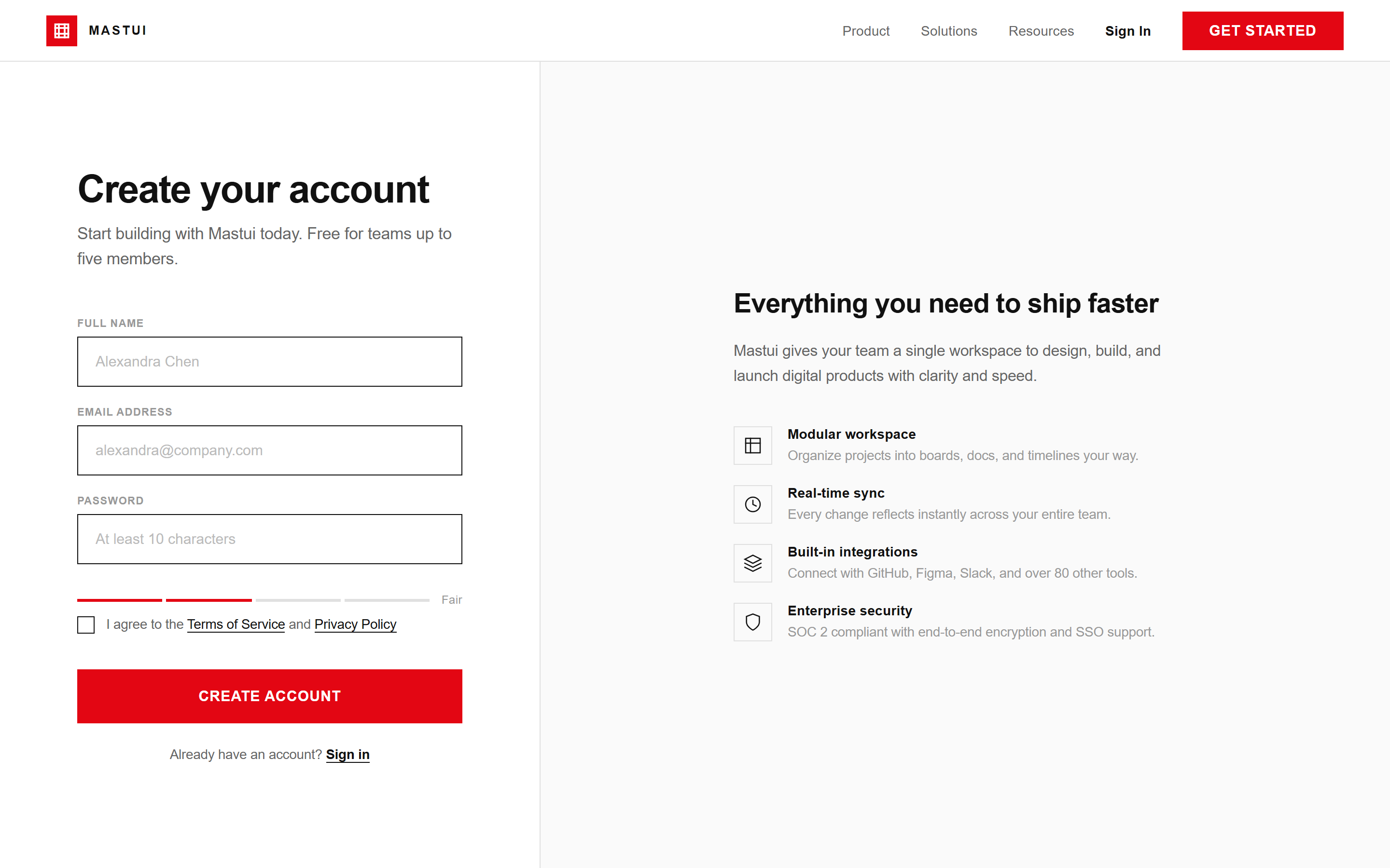 Swiss International Sign Up