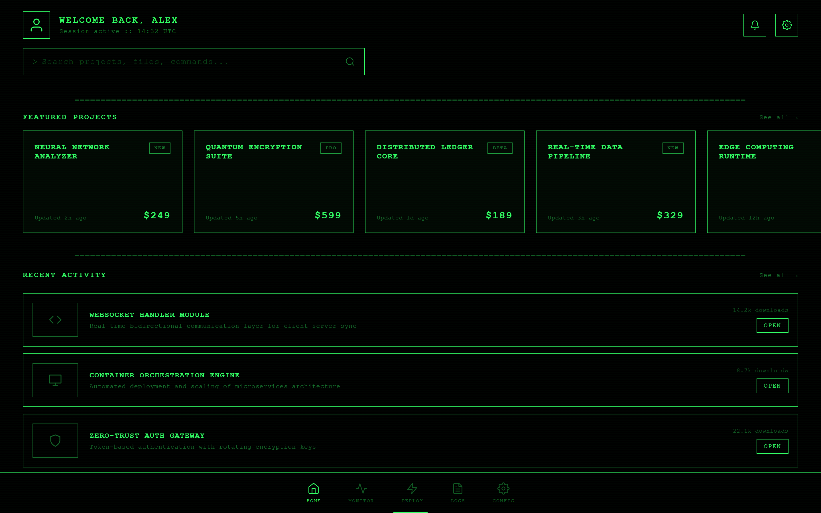 Terminal Hacker Home