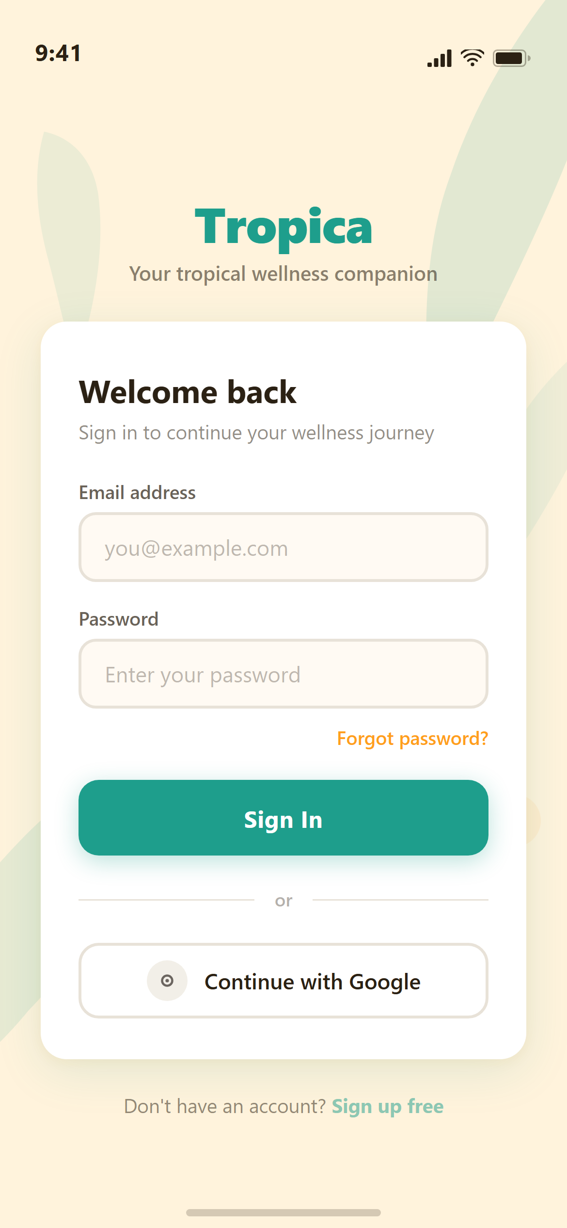Tropical Vibrant Login