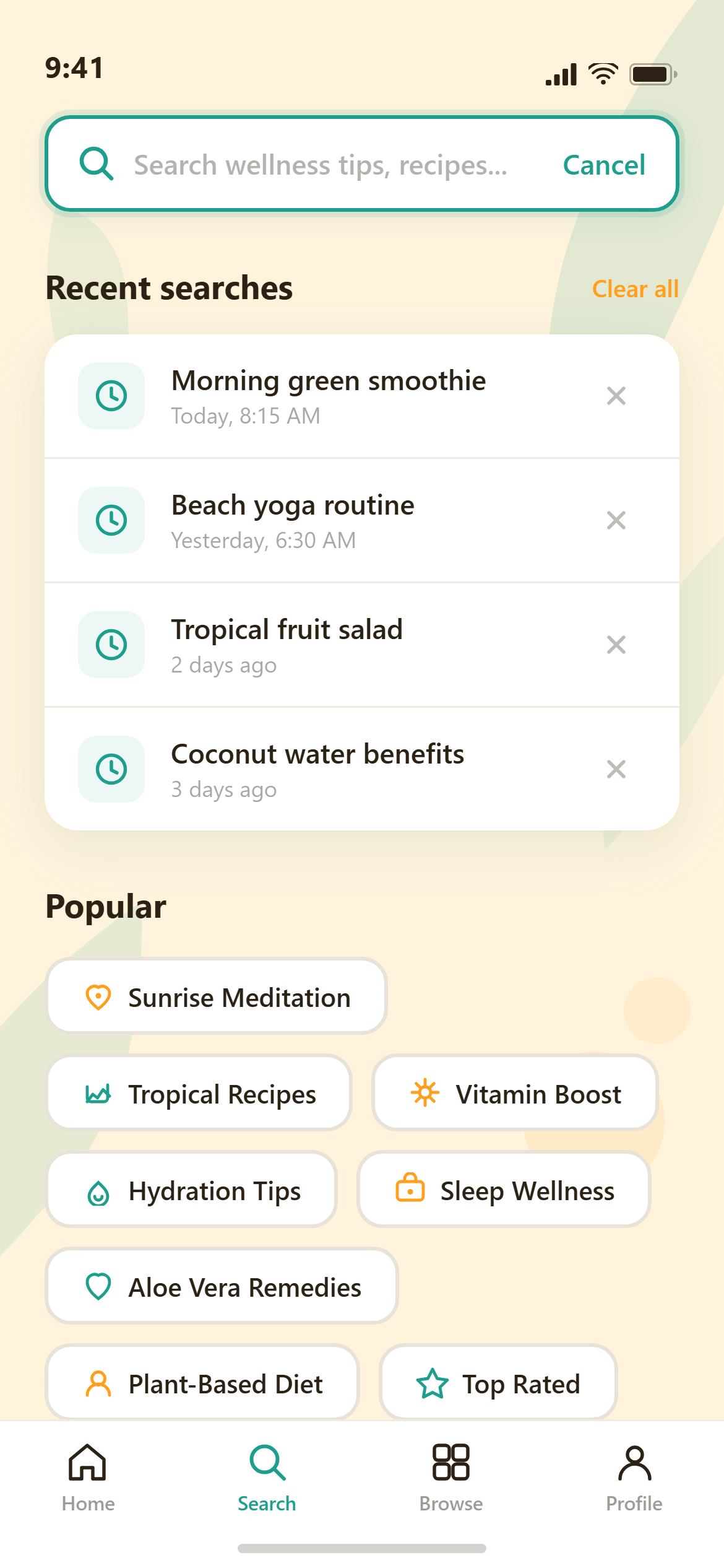 Tropical Vibrant Search