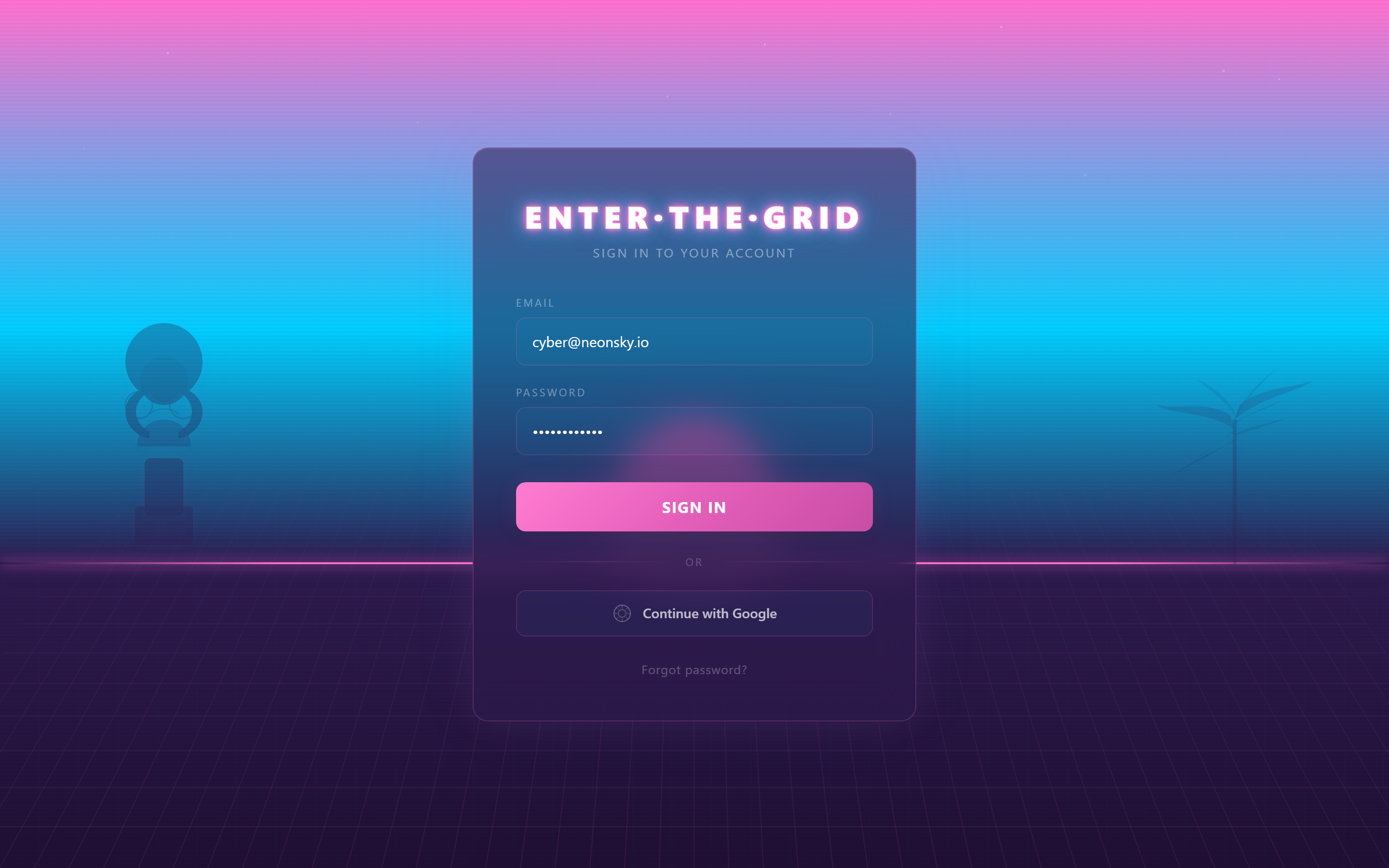 Vaporwave Login