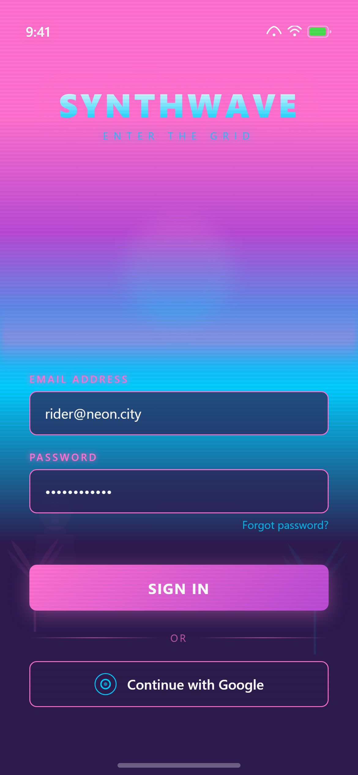 Vaporwave Login