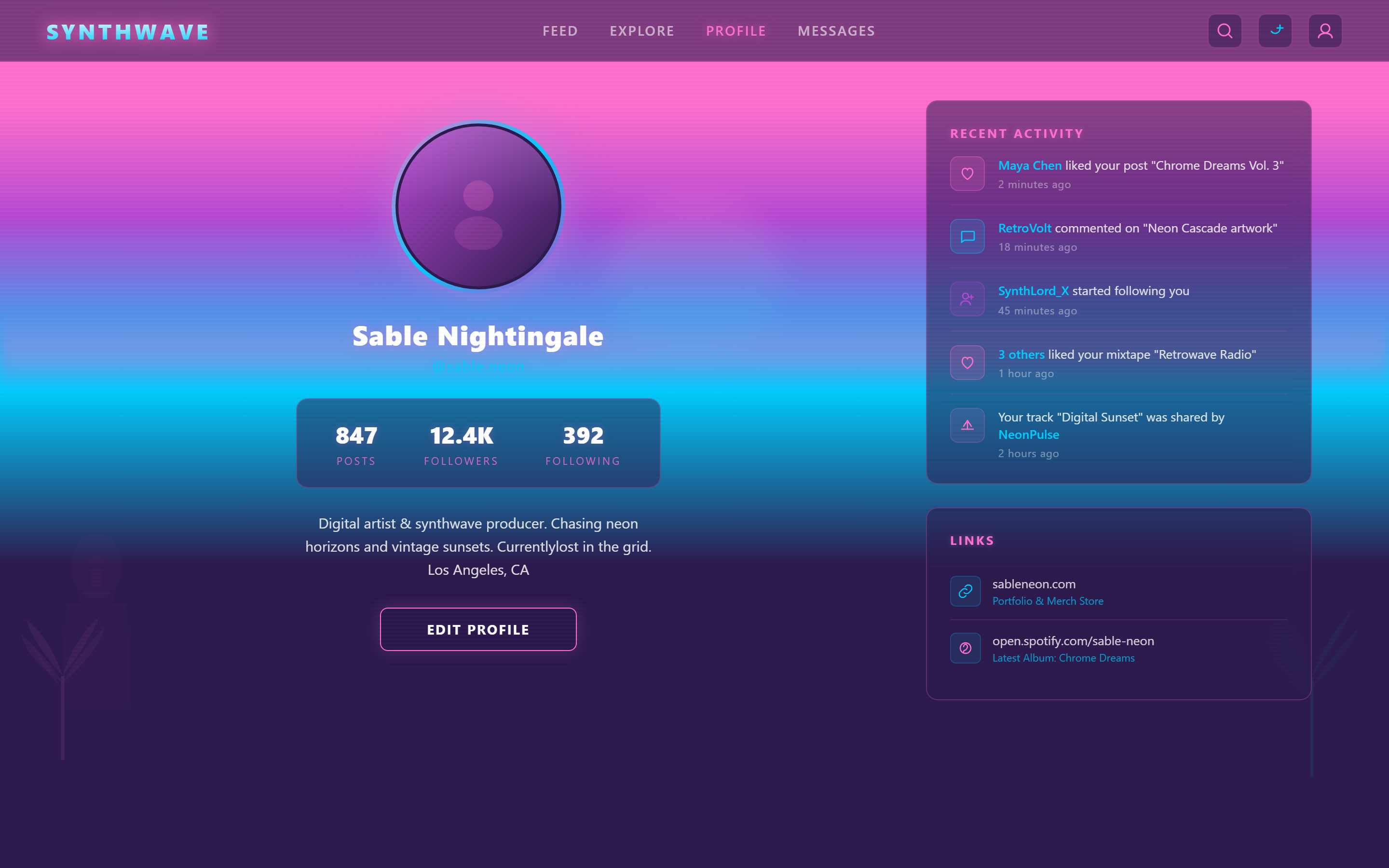 Vaporwave Profile