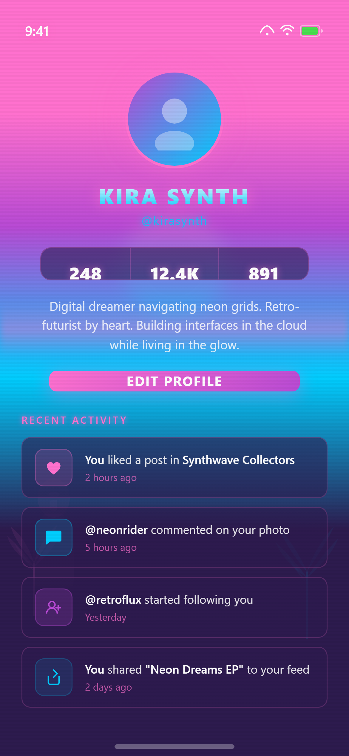 Vaporwave Profile
