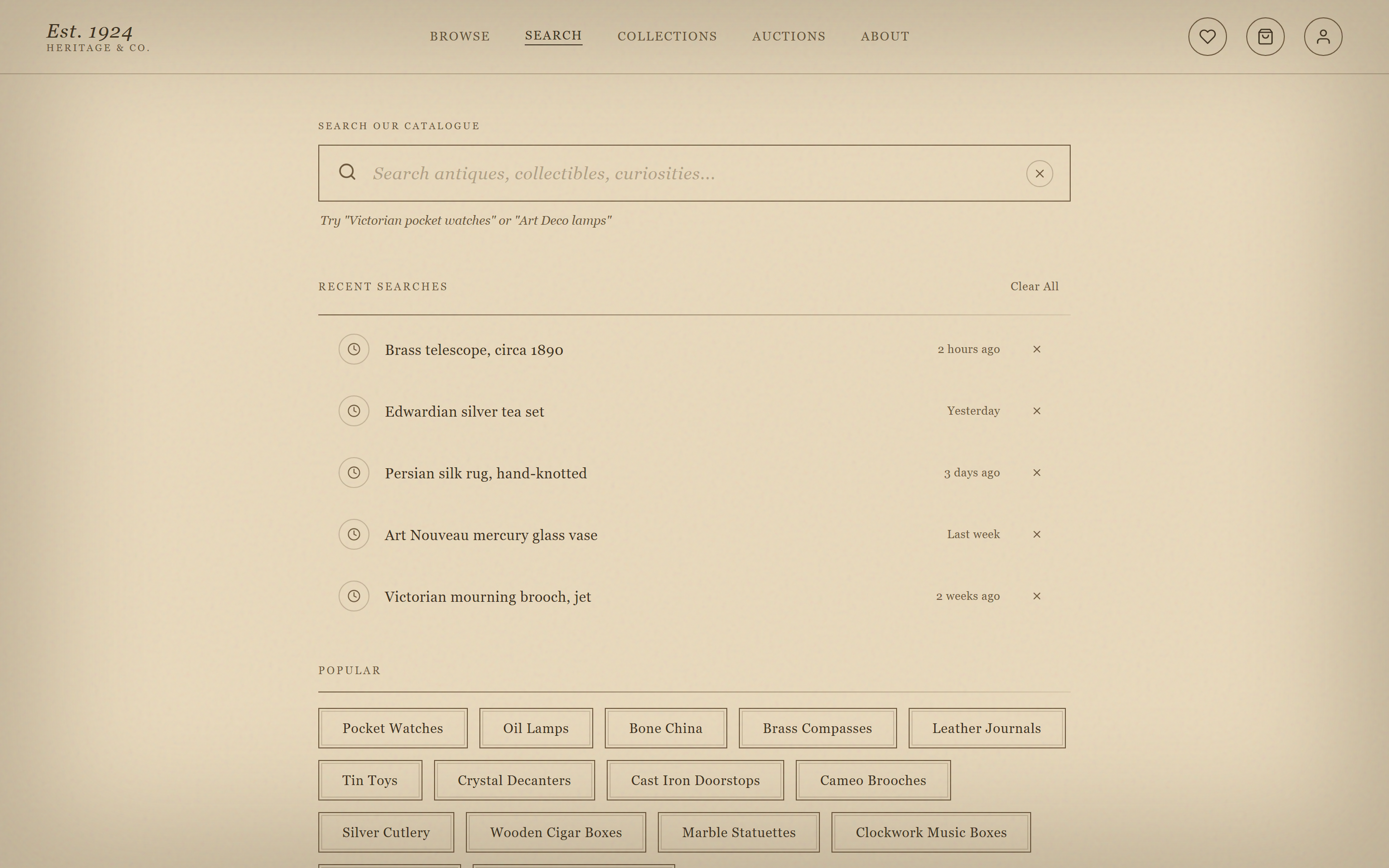 Vintage Sepia Search