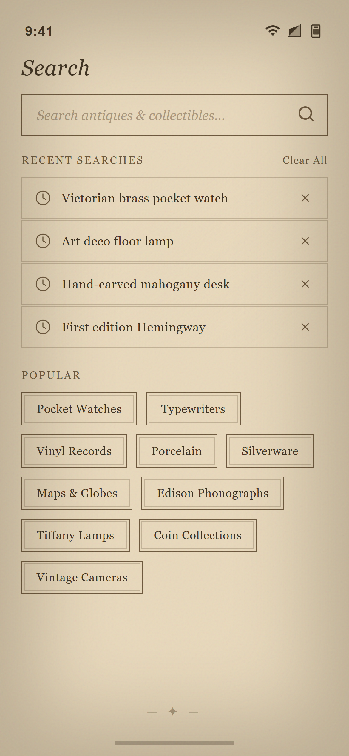 Vintage Sepia Search