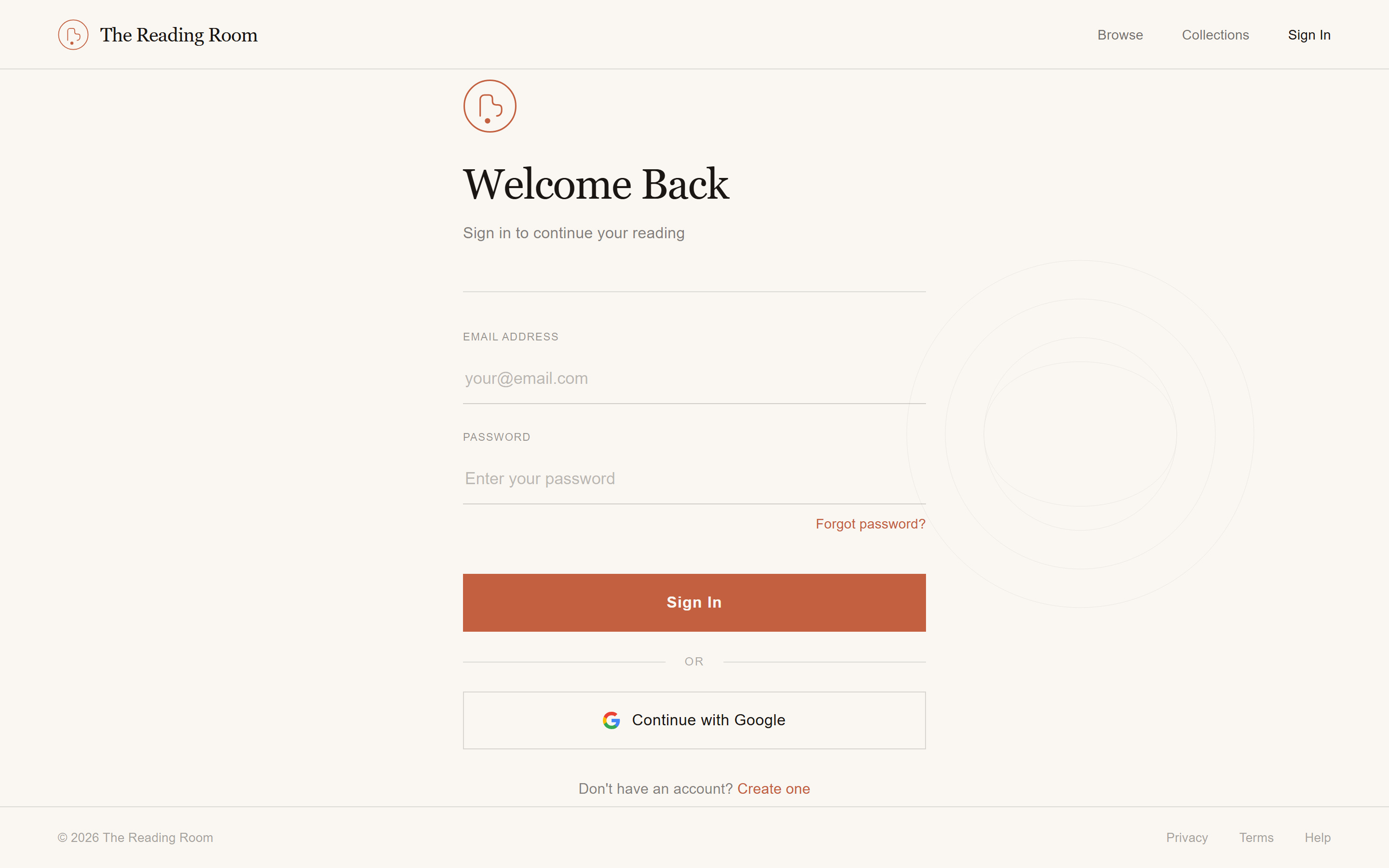 Warm Editorial Login