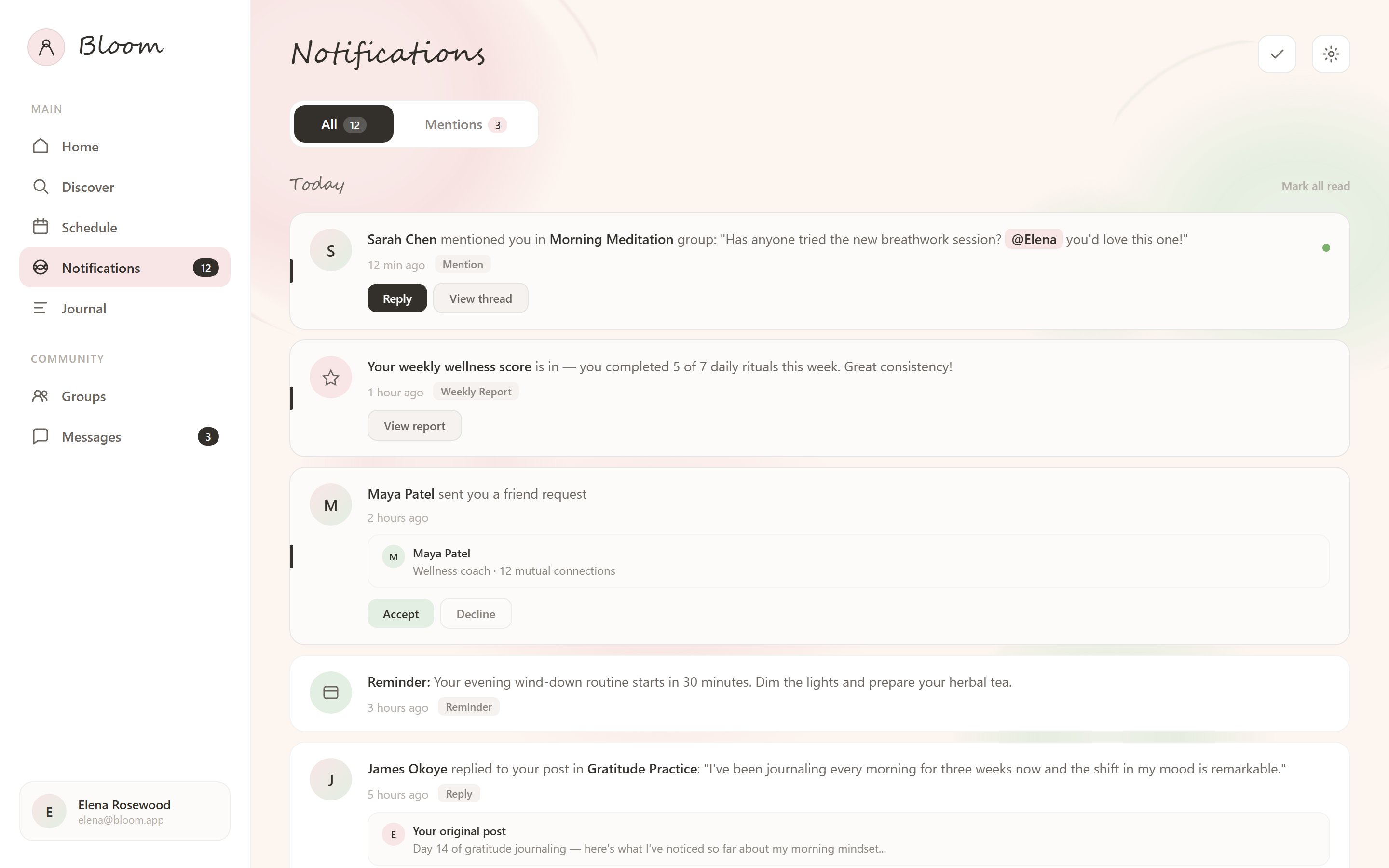 Watercolor Notifications